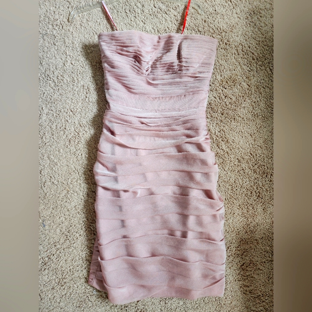 Strapless mini dress